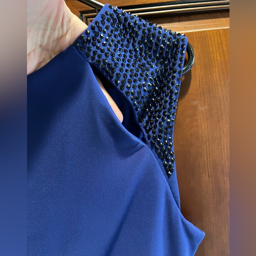 Cache Dress Royal Blue w/Black Shoulder Accents - 14 - Picture 11 of 14